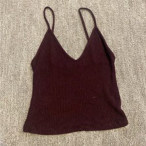 Deep Purple Ribbed Tank Top | Brandy Melville